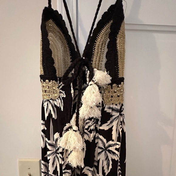 New without tags Tropical Print Crochet Maxi Dress - Picture 7 of 7